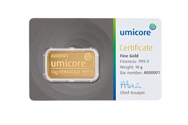 Goudbaar 10 Gram | Umicore
