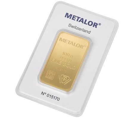 Goudbaar 100 Gram | Metalor