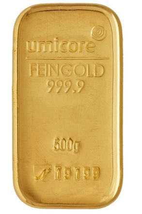 Goudbaar 500 Gram | Umicore