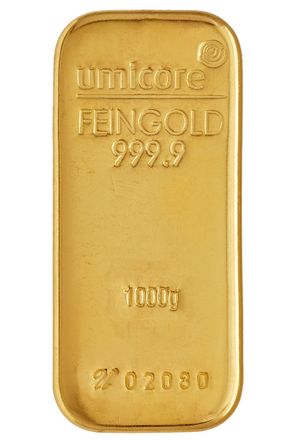 Goudbaar 1 Kilogram | Umicore