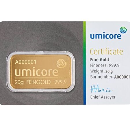 Goudbaar 20 Gram | Umicore
