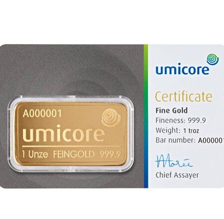 Goudbaar 1 Troy Ounce | Umicore